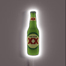 Load image into Gallery viewer, Vibrant full-color LED light box advertises iconic Dos Equis beer brand.