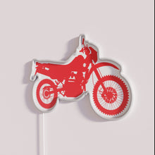 Load image into Gallery viewer, Vibrant Red LED Neon Sign with Distressed Motorcycle Silhouette Design