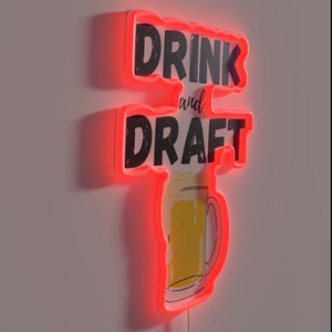 Game Day Vibes - Fun Neon Sign for Fantasy Football Enthusiasts