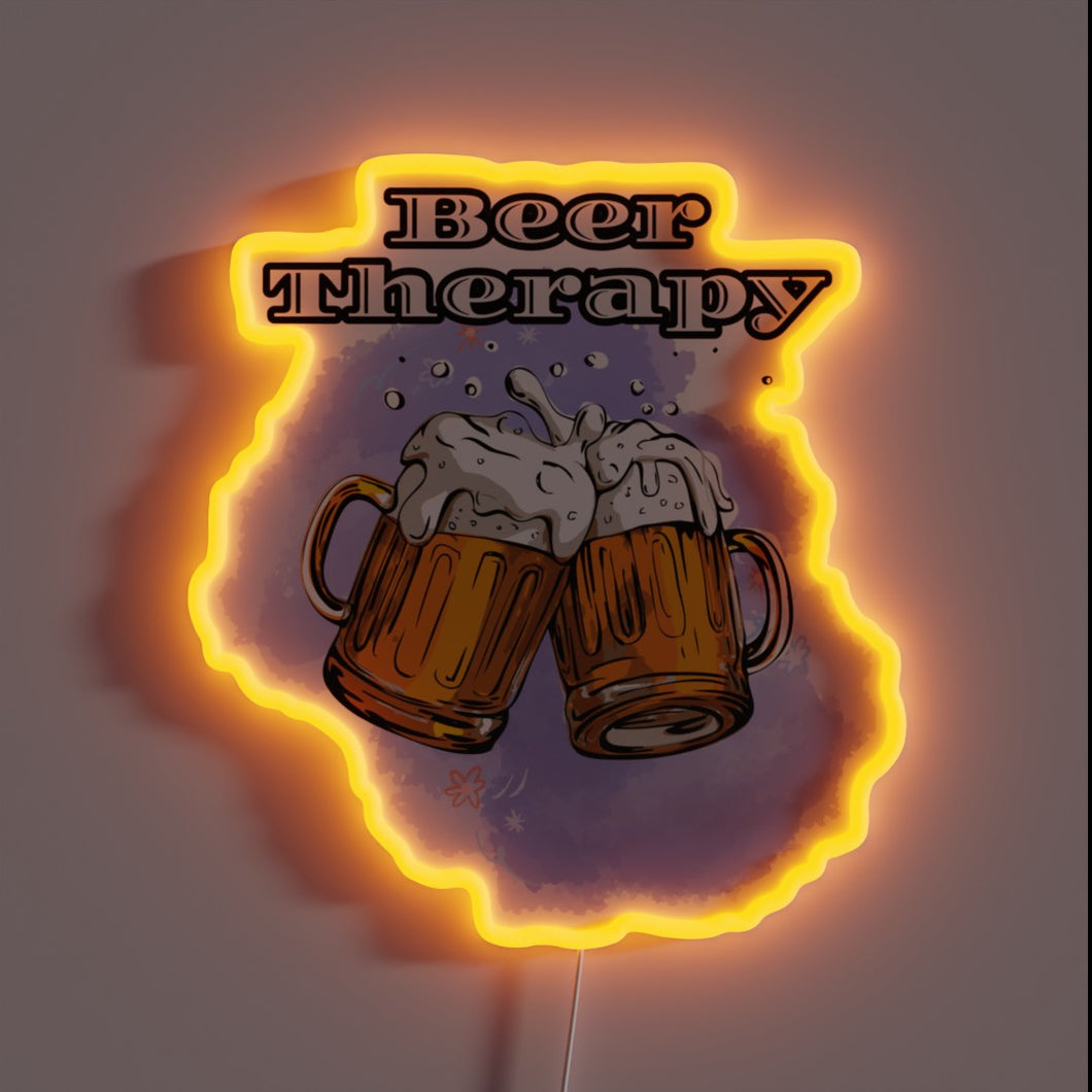 Cheers to stress relief with this quirky neon beer sign.