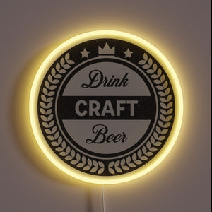 Brew your perfect pint with vibrant neon beer bar decor