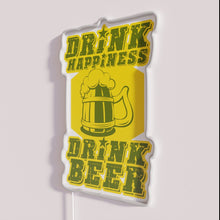 Load image into Gallery viewer, RGB Neon Bar Sign Drink Happiness Beer Drinking Humor Decorations