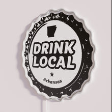 Load image into Gallery viewer, Neon Sign Featuring Local Arkansas Craft Beer Bottle Caps Design