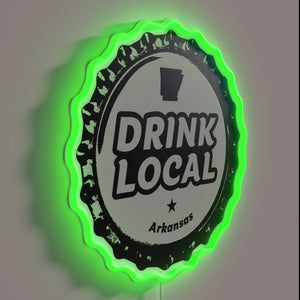 Shine local with vibrant colors from Arkansas craft breweries sign