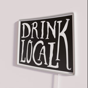 Vibrant Neon Sign Featuring Colorado State Outline with Local Beer Theme