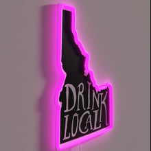 Load image into Gallery viewer, Local Idaho Craft Brewery Map with Vibrant RGB Neon Lighting