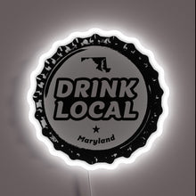 Load image into Gallery viewer, Vibrant RGB Neon Sign Displaying Maryland Craft Brewery Bottle Caps Design