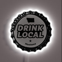 Load image into Gallery viewer, Brighten your space with this colorful local brew cap display.
