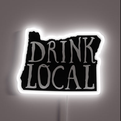 Local Oregon Breweries Highlighted in Bright RGB Neon Sign Design
