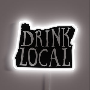 Local Oregon Breweries Highlighted in Bright RGB Neon Sign Design