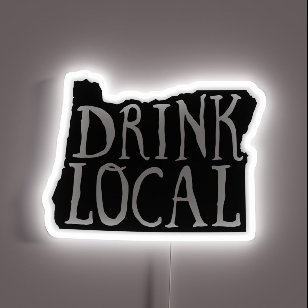 Local Oregon Breweries Highlighted in Bright RGB Neon Sign Design