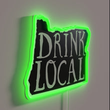 Load image into Gallery viewer, Oregon state outline with vibrant RGB neon craft beer design