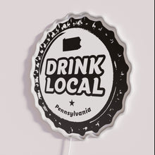 Load image into Gallery viewer, Vibrant Pennsylvania craft beer lover&#39;s wall decor with colorful bottle cap design