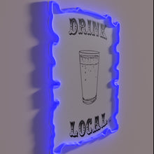 Load image into Gallery viewer, Support local businesses with vibrant drink inspired RGB neon decor.