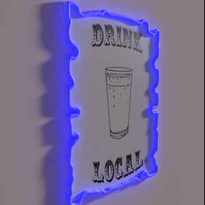 Support local businesses with vibrant drink inspired RGB neon decor.