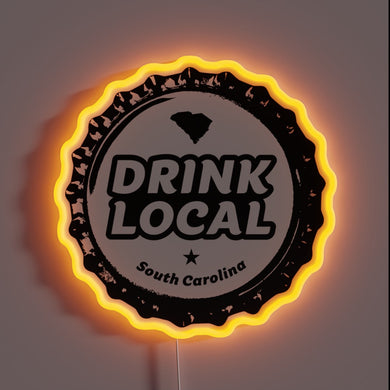 RGB Glowing Sign Featuring Bottles of SC Craft Beer Iconography