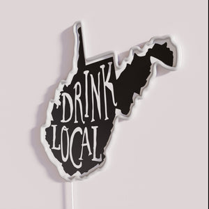 Neon Sign in RGB Colors Celebrating WV State Craft Beers