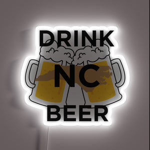 RGB Neon Sign Celebrating North Carolina's Craft Beer Culture Vibe