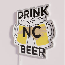 Load image into Gallery viewer, Retro illuminated neon bar decoration for North Carolina beer enthusiasts