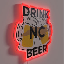 Load image into Gallery viewer, Neon Sign for Beer Lovers and North Carolina Enthusiasts Everywhere.