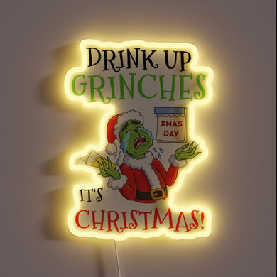 Sparkling Neon RGB Holiday Cheer Sign for Festive Fun Nights