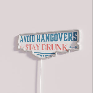 Neon drink up sign with colorful RGB LED lighting design