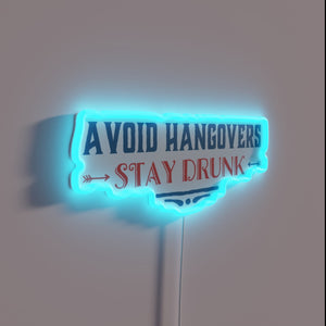 Vibrant RGB neon drink station sign adds fun ambiance instantly