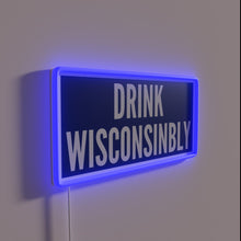 Load image into Gallery viewer, Vibrant Drink Wisconsinbly RGB Neon Sign for Any Beer Lover