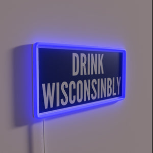 Vibrant Drink Wisconsinbly RGB Neon Sign for Any Beer Lover