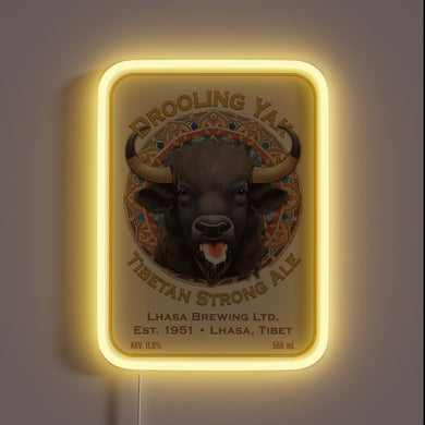 Vibrant Neon Sign Illuminates Passion for Rare Tibetan Beer Brews