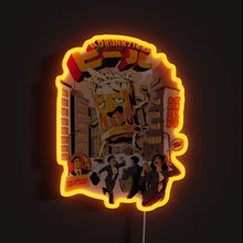 Load image into Gallery viewer, Drunkzilla RGB neon sign, front view lit, printed on acrylic