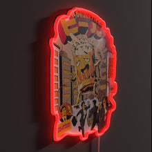 Load image into Gallery viewer, Drunkzilla RGB neon sign, side view lit showing the depth of the acrylic sign