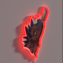 Load image into Gallery viewer, Neon art decoration: Drunken Hyena in Vibrant RGB Light Colors