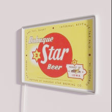 Load image into Gallery viewer, Colorful Dubuque Star Beer Neon Sign in Vibrant RGB Lighting