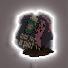 Load image into Gallery viewer, Quirky beer enthusiast gift with customizable color changing neon light.