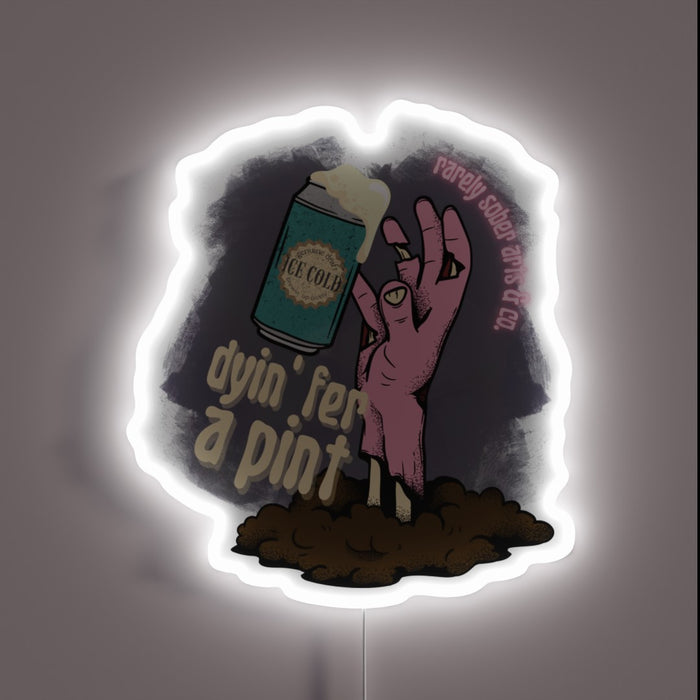 Quirky beer enthusiast gift with customizable color changing neon light.