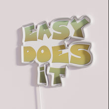 Load image into Gallery viewer, Colorful Easy Does It motivational quote rgb neon wall decoration