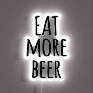 Glowing RGB LED Neon Sign Reads Eat More Beer V10