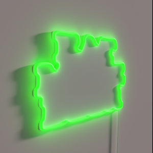 Neon 'Eat More Beer' sign with vibrant RGB color options.