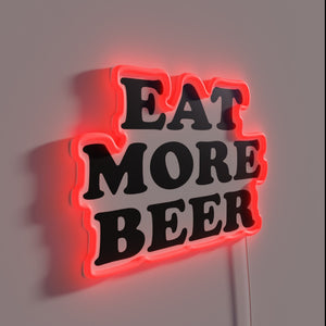 Neon beer-themed kitchen sign for a fun drinking atmosphere vibe.