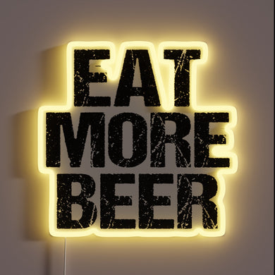 Color-Changing Neon Sign Featuring Drink-Inspired Typography in RGB V13 Style