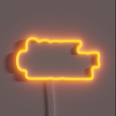 Neon sign with colorful V17 RGB glow and beer theme