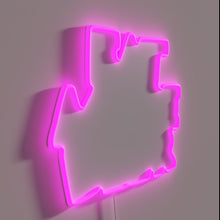 Load image into Gallery viewer, Neon bar sign featuring humorous &#39;Eat More Beer&#39; retro typography design.