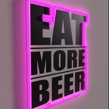 Load image into Gallery viewer, Neon drinker&#39;s delight, bold glow for your beer-loving lair inside.