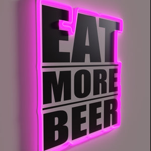 Neon drinker's delight, bold glow for your beer-loving lair inside.