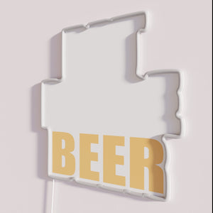 RGB Color Changing Neon Sign, Eat More Beer Quote Home Bar