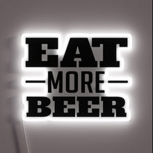 Load image into Gallery viewer, Colorful neon sign featuring Eat More Beer&#39;s iconic V6 logo.