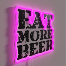 Load image into Gallery viewer, Brilliantly lit neon beer sign for the bold and thirsty.