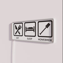 Load image into Gallery viewer, Neon homebrew bar sign with vibrant RGB LED lighting colors.