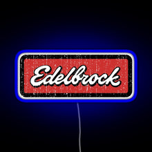 Load image into Gallery viewer, Edelbrock Engines Hot Rod RGB neon sign blue
